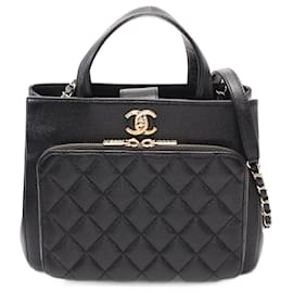 Chanel-Sac Affinity 2way en Cuir Caviar Chanel A93750-Noir