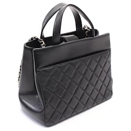 Chanel-Chanel Caviar Skin Business Affinity 2way Bag A93750-Black
