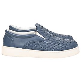Tênis Slip-On Dodger em Couro Azul da Bottega Veneta Azul