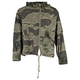 Yeezy-Yeezy Season 3 Camo Printed Anorak Camouflage Print Jacket in Green Cotton-Green