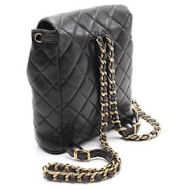 Chanel-Sac à dos Matelassé en Cuir d'Agneau Chanel A10177-Noir