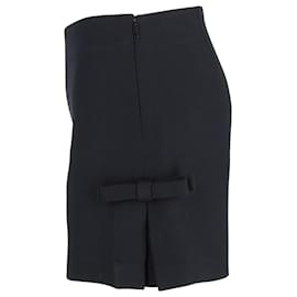 Fendi-Fendi Bow Detail Shorts in Black Wool-Black