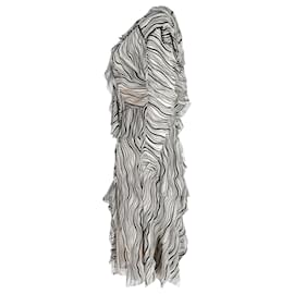 Chloé-Chloé Printed Ruffle Dress in Multicolor Silk-Other,Python print