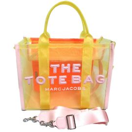Bolso de hombro de malla The Tote de Marc Jacobs Rosa Naranja Amarillo