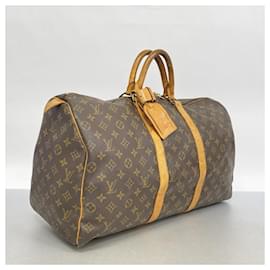 Louis Vuitton-Louis Vuitton Monogram Keepall 50 Boston Bag-Brown