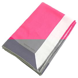 Hermès-Hermes Cashmere Silk Shawl-Pink,Eggshell