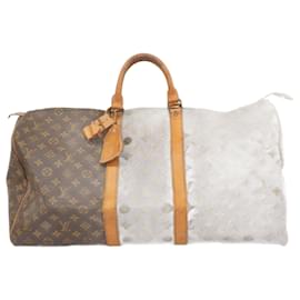 Louis Vuitton-Louis Vuitton Monogram Keepall 55 Boston Bag-Brown