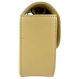 Céline-CELINE Triomphe Mini Claude Leather Shoulder Bag-Cream