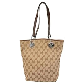 Gucci-Gucci Brown Canvas Tote Bag-Brown
