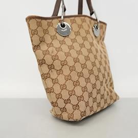 Gucci-Gucci Brown Canvas Tote Bag-Brown