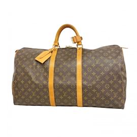 Louis Vuitton-Louis Vuitton Monogram Keepall 55 Boston Bag-Brown