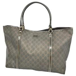 Gucci-Gucci Tote Bag GG Supreme-Brown