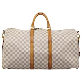 Louis Vuitton-Louis Vuitton Keepall Bandoulière 55-White