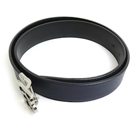 Burberry-Burberry Reversible Leather Belt-Black,Navy blue