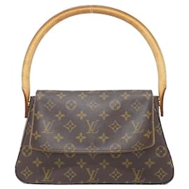 Louis Vuitton-Louis Vuitton Monogram Mini Looping Shoulder Bag-Brown,Monogram