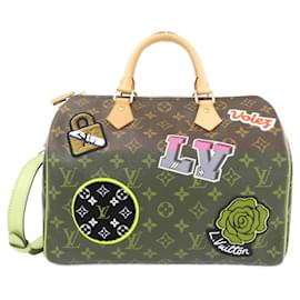 Louis Vuitton-Louis Vuitton Monogram Speedy Bandouliere 30cm Boston Bag-Brown,Monogram