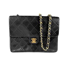Chanel-Sac à épaule en cuir Matelassé Chanel-Noir,Doré