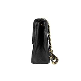 Chanel-Sac à épaule en cuir Matelassé Chanel-Noir,Doré