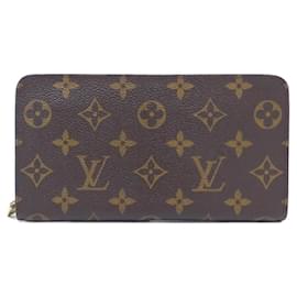 Louis Vuitton-Louis Vuitton Monogram Porte Monnaie Zip Wallet-Brown,Monogram