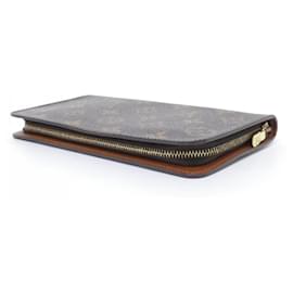 Louis Vuitton-Louis Vuitton Monogram Porte Monnaie Zip Wallet-Brown,Monogram