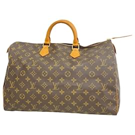 Louis Vuitton-Louis Vuitton Monogram Speedy 40 Handbag-Brown