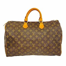 Louis Vuitton-Louis Vuitton Monogram Speedy 40 Handbag-Brown