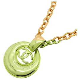 Chanel-Collier plaqué or Chanel avec le logo Coco-Doré