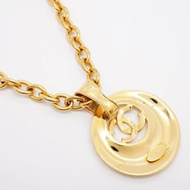 Chanel-Collier plaqué or Chanel avec le logo Coco-Doré