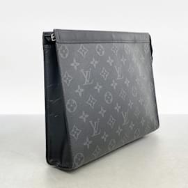 Louis Vuitton-Louis Vuitton Monogram Eclipse Clutch Bag-Brown,Black