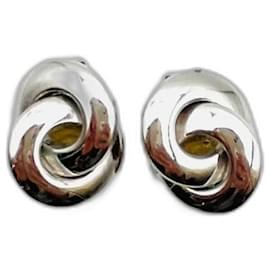 Dior-Christian Dior clip earrings in silver alloy-Silvery