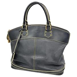 Louis Vuitton-Louis Vuitton Suhali Lockit MM Handbag-Black