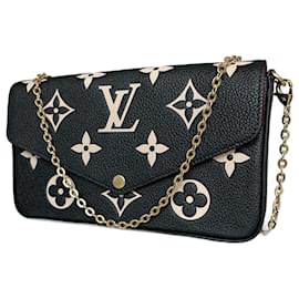 Louis Vuitton-Louis Vuitton Pochette Félicie-Black,Beige