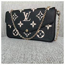 Louis Vuitton-Louis Vuitton Pochette Félicie-Black,Beige