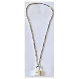 Hermès-Hermès Kelly Cadenas necklace and pendant-Silver hardware