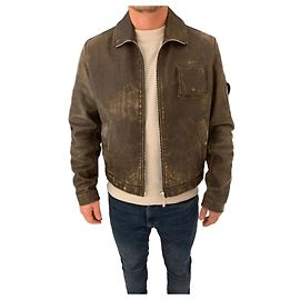Dior Homme leather jacket/coats Brown