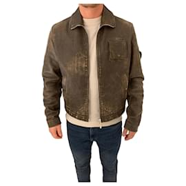 Dior-Dior Homme leather jacket/coats-Brown