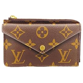 Louis Vuitton-Louis Vuitton Monogram Porto Carte Lecto Verso Coin Case-Brown,Black