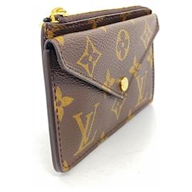 Louis Vuitton-Louis Vuitton Monogram Porto Carte Lecto Verso Coin Case-Brown,Black