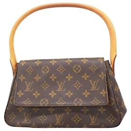 Louis Vuitton-Louis Vuitton Monogram Mini Looping Shoulder Bag-Brown