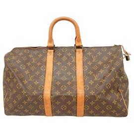 Louis Vuitton-Louis Vuitton Monogram Keepall 45 Boston Bag-Brown