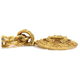 Chanel-Chanel Coco Mark Metal Gold Necklace-Golden