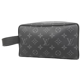 Louis Vuitton-Louis Vuitton Monogram Eclipse Clutch Bag-Brown,Black