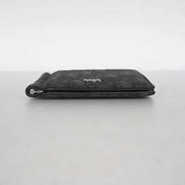 Christian Dior-Portefeuille en toile noire Christian Dior-Noir