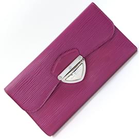 Louis Vuitton-Louis Vuitton Epi Leather Tri-fold Long Wallet-Red,Purple