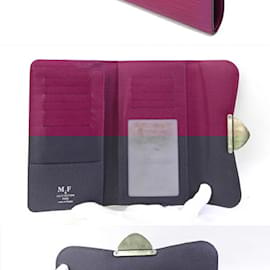 Louis Vuitton-Louis Vuitton Epi Leather Tri-fold Long Wallet-Red,Purple