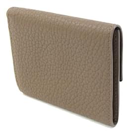Autre Marque-Camille Fournet Brown Leather Coin Purse-Brown