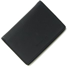Tiffany & Co-Tiffany Black Leather Business Card Holder-Black