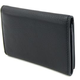 Tiffany & Co-Tiffany Black Leather Business Card Holder-Black