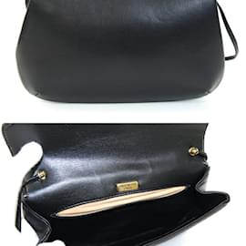 Givenchy-Givenchy Black Leather Pochette Shoulder Bag-Black
