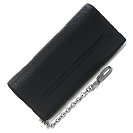 Bulgari-Bvlgari Bi-fold Long Wallet in Black Leather-Black